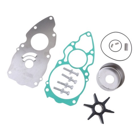 Yamaha F300 F350 V8 용 아웃 보드 워터 펌프 6AW W0078 00 00 용 수리 키트, 플라스틱, 블랙