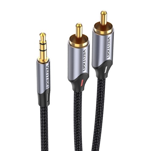 벤션 울트라 직조 3.5mm to 2 RCA 오디오 케이블 혼합색상, BCNBJ 5m TV/영상가전