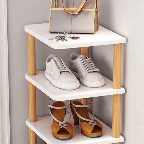 좁은 현관, 깔끔한 신발 정리 마법! 필요해썹 우드신발장