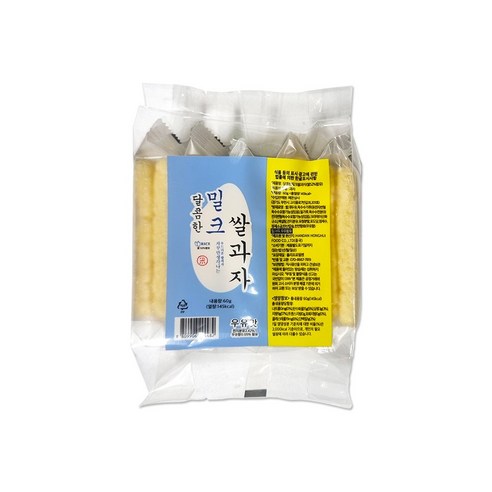 달콤한 밀크 쌀과자 우유맛, 8개, 60g