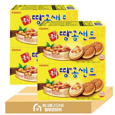 크라운 국희 땅콩샌드, 372g, 4개
