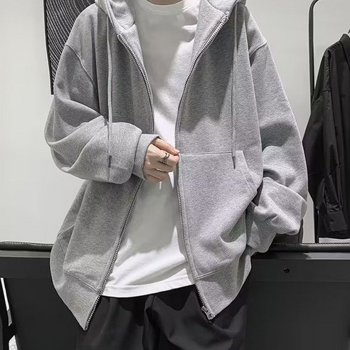 간절기의 편안함과 스타일을 동시에 만족시키는 리트넛 기본 내츄럴 핏 후드
