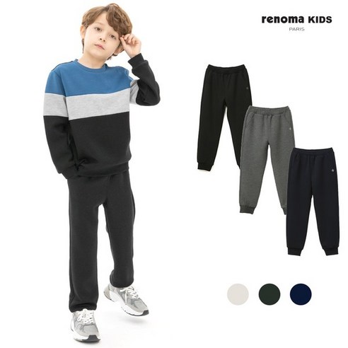 레노마 키즈 남아TR 조거 팬츠 블랙 R2232P223 02