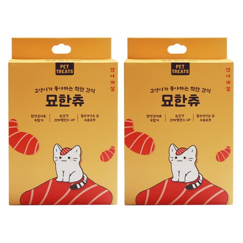 펫트리츠 묘한츄 고양이 간식 15g x 30p, 4개, 450g, 참치 조개관자살