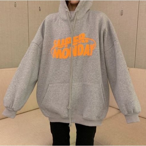 주디앤 여성 겨울 슈퍼 먼데이 기모 후드 맨투맨 티셔츠