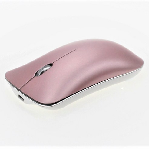 [시요] 블루투스 5.0 USB 무선 마우스 알루미늄 합금 충전식 블루투스 5.0 + 3.0 + 2.4G 무선 무소음 마우스, Pink, 러시아