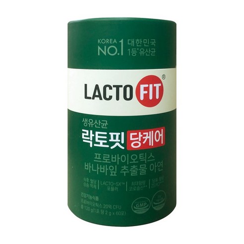 종근당건강 락토핏 생유산균 혈당케어 2개월분 1통, 120g 혈당유산균 종근당건강 락토핏 생유산균 혈당케어 2개월분 1통, 120g 혈당유산균