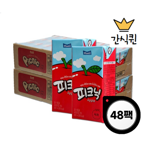 매일유업 피크닉 사과, 200ml, 24개