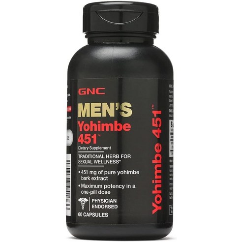 GNC 남성 요힘베 451 60캡슐, 옵션1, 1개, 60정