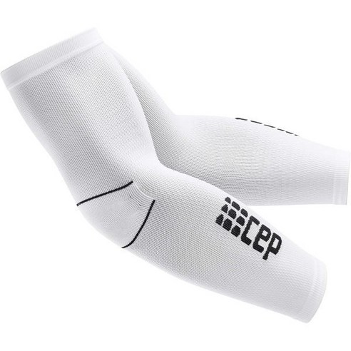 CEP 엘보우 서포트 컴프레션 슬리브남녀 암 슬리브 페어, II-L1, White/Black, 1개