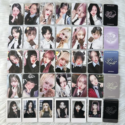 IVE 아이브 포카 미니3집 엠파시 empathy 행운카드 Digipack Ver pb 특전카드 am1.0 sw1.0 wm1.0 아이돌 컴백 앨범 굿즈 포토카드, 30장-2
