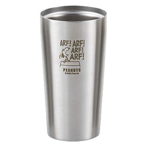 다마하시 피너츠 스누피 진공 이중보온 스테인리스 텀블러, 1개, 짖는 스누피, 450ml