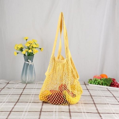대형 Fishnet 구매자 가방 재사용 가능한 과일 쇼핑