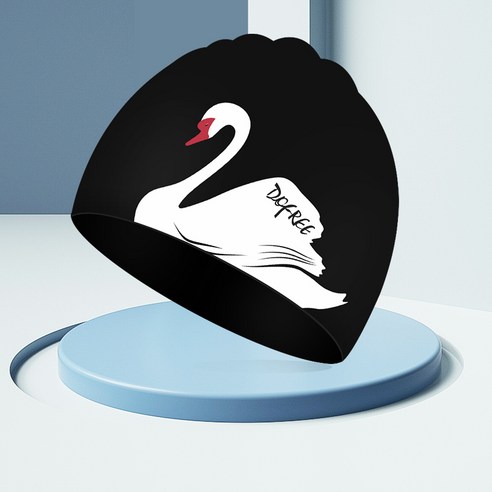2022 새로운 성인 수영 모자, 화이트 스완-일반 크기