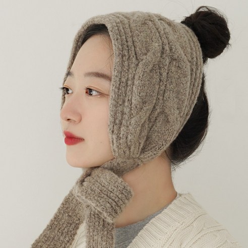 [인기ㅣ강추] 이코마켓 국산 탄탄한 꽈배기 뜨개짜임 울 니트귀마개 [최신ㅣ추천상품 입니다]
