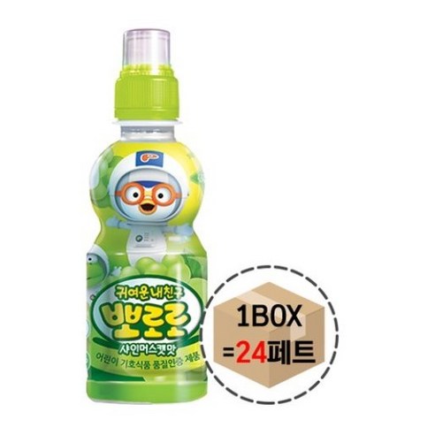 귀여운내친구뽀로로 샤인머스캣맛 235ml, 24개