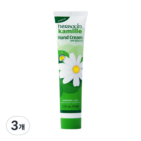 허바신 카밀 오리지날 핸드크림 캐모마일향, 3개, 75ml