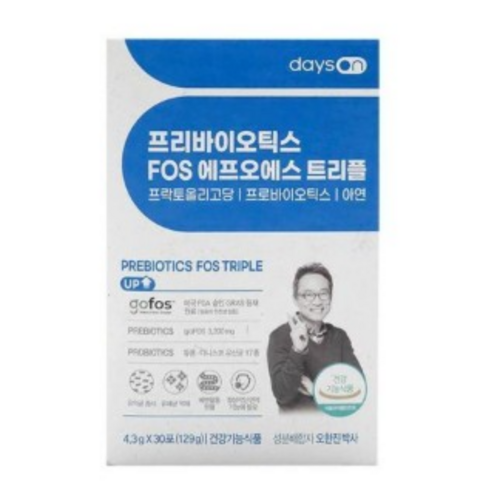 코스맥스바이오 데이즈온 오한진 프리바이오틱스 FOS 트리플 유산균, 4.3g, 1박스
