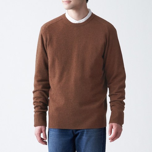 무인양품 MUJI 남성 야크 혼방 울 스웨터 AAA06A0A