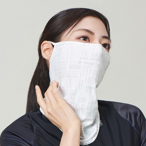리레디 자외선차단 마스크 쿨 스포츠 자전거마스크, 퓨즈화이트