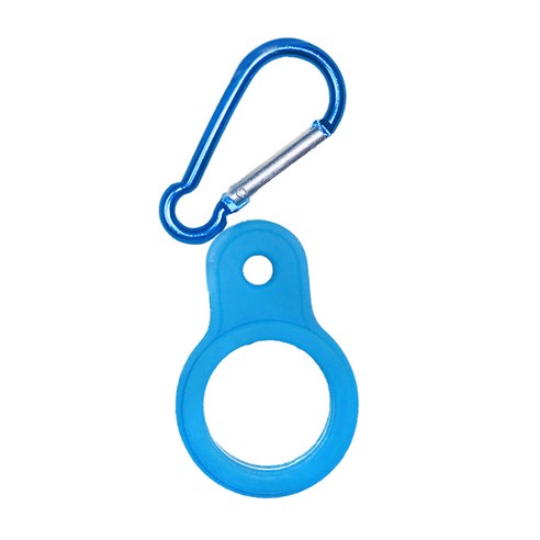 THE WAROOM SHOP 물병 버클 Carabiner 클립 음료 병 홀더 후크, 하늘색, {"수건소재":"실리콘 메탈"}