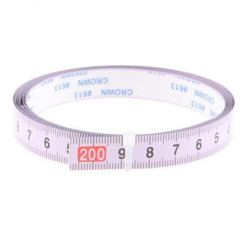 4X 2M 자체 접착 줄자 재봉 테이블 기계 및 작업장 R to L, 오른쪽에서 왼쪽으로 (200CM-0), 화이트, 스틸