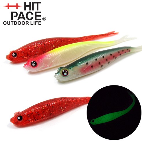 5인치 히트페이스 파워 새드웜 – 레드펄 (광어 우럭 다운샷웜) 우럭웜