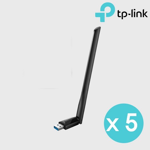 티피링크 하이게인 무선 USB 랜카드, T3U PLUS, 5개