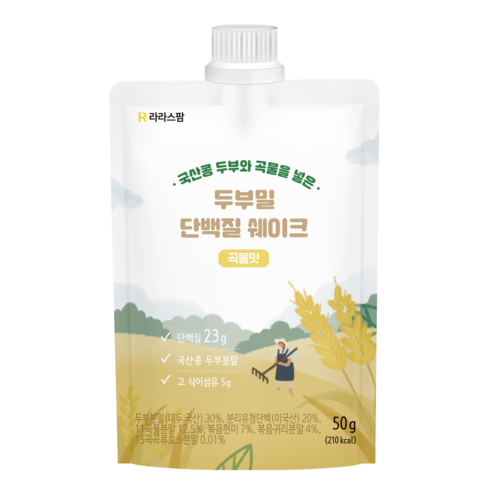 두부밀 단백질 쉐이크 3종 50g 6개입 세트, 6개 단백질보충제