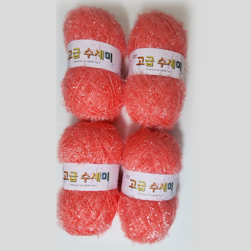 울클럽 별꽃수세미 만들기 DIY 고급수세미실 80g 4볼세트 (총 320g), 140코랄핑크, 1개