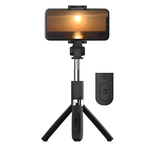 바나다 튤립 블루투스 삼각대 셀카봉 모델명/품번 × 색상 × 수량, BND-B2RMTC-B03 × 블랙 × 1개 섬네일