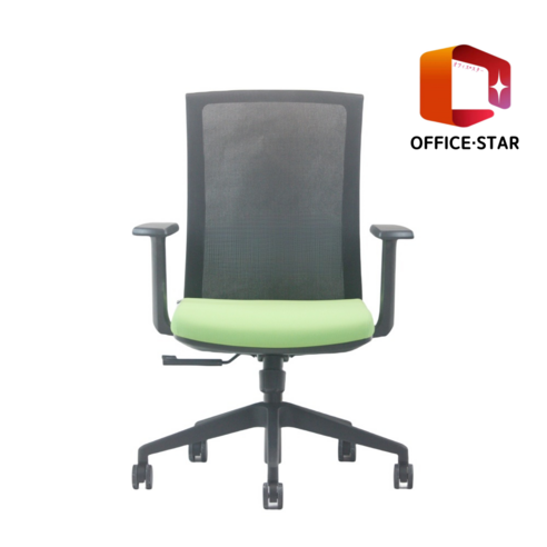 일본정품브랜드 OFFICE . STAR ENE-X 사무용 의자 회의실용 학생용 컴퓨터 메쉬 체어, 흑색 + 흑색 + 초록색