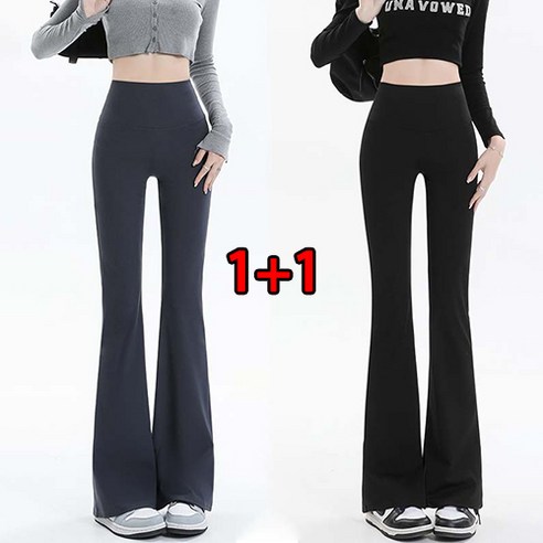 [1+1] 여성 부츠컷 레깅스 하이웨스트 밴딩 팬츠