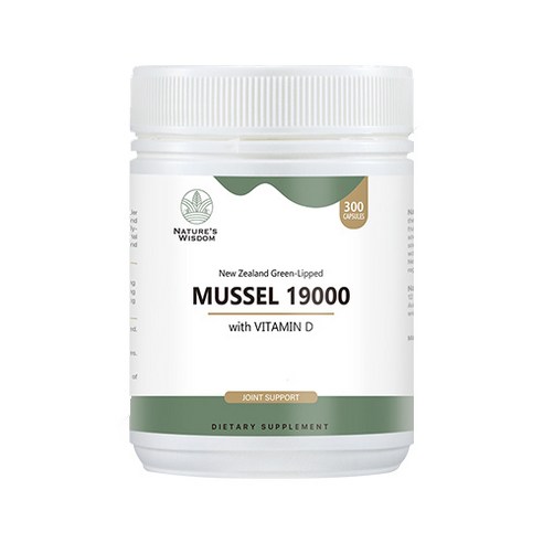 뉴질랜드 네이처스위즈덤 초록입홍합 19000mg, 1개, 300정