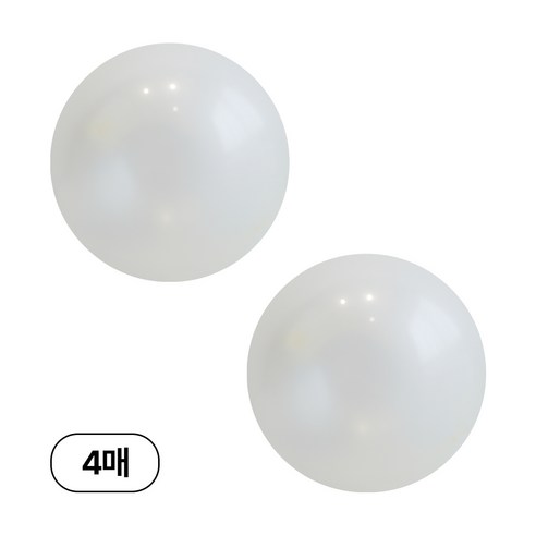 디어플레이스 90cm 대형 원형 풍선, 4매, 19_투명