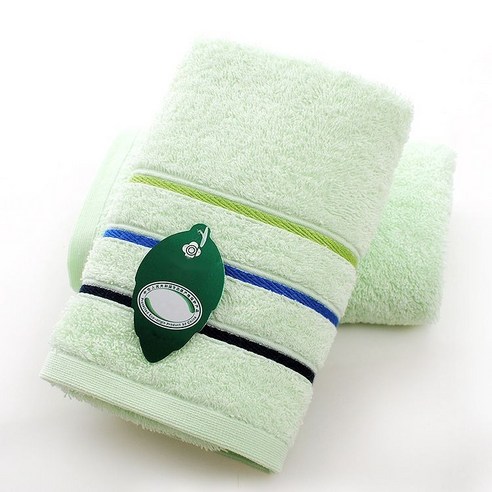 수건 세안 리안 수건 부드럽다 두껍다 흡수 세수수건 가정 일용 신강면 순면 수건, 초록색, 76cm*33cm