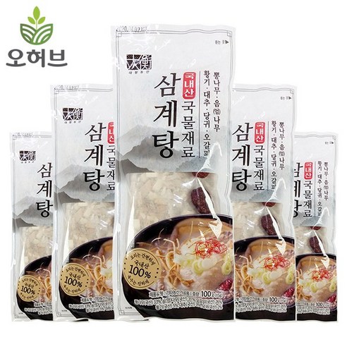 오허브 국산 삼계탕티백 백숙티백, 상세페이지참조, 5개