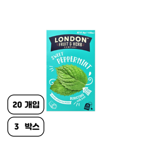 런던프룻 스위트 페퍼민트, 1.5g, 20개입, 3개