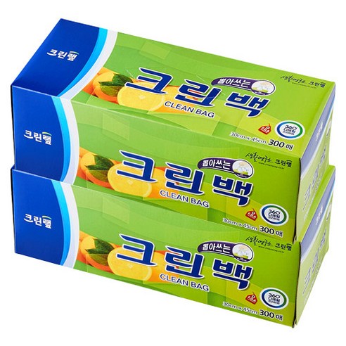 크린랲 뽑아쓰는 크린백 대 30 x 45 cm 300개입, 대(L), 300매, 2개 생활잡화 크린랲 뽑아쓰는 크린백 대 30 x 45 cm 300개입, 대(L), 300매, 2개 생활잡화