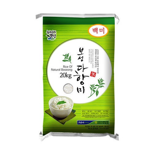 [2023년 햅쌀] 보성농협 보성다향미 백미 20kg 1개