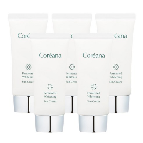 코리아나 발효 화이트닝 선크림, 5개, 50ml