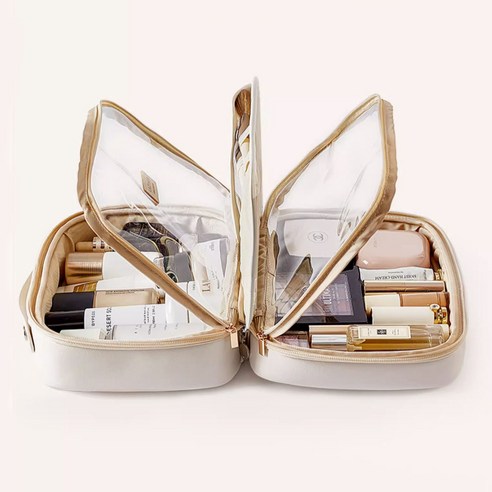 깔끔하고 편리한 일상의 미용을 위한 대용량 대형 화장품 파우치