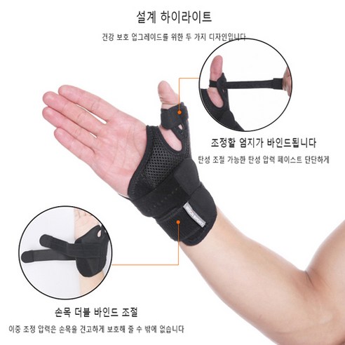 BOER Plastic steel wrist protector thumb protector, Black