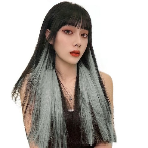 가발위드 단색 컬러피스 스트레이트 붙임머리 5.5cm(4개 1세트) 상품, 11.애쉬카키