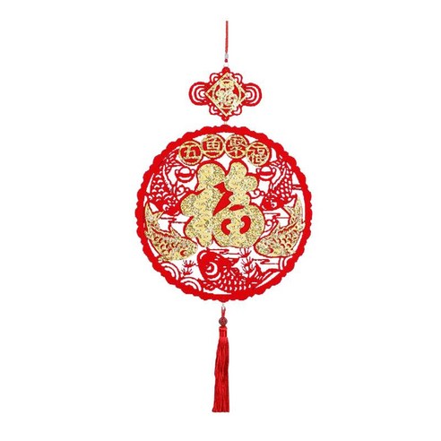 새해 매달려 펜던트 파티 휴일 배너 매달려 정원 장식 중국 전통 새해 Chinsese 매듭, 스타일 F, 부직포