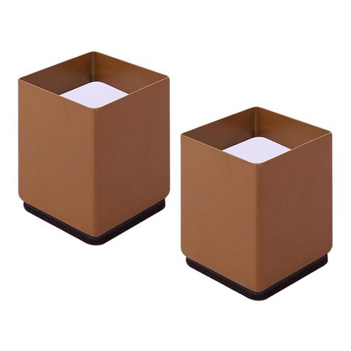 Carbo 강철 침대 테이블 라이저 소파 리프트 가구 라이저 리프트 침대 소파 테이블, 정사각형 4x5cm 브라운, 탄소강