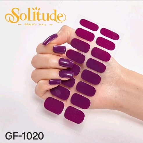 Solitude 32P 젤 네일 스트립, 젤 보라, 1개