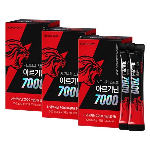 뉴트리디데이 시그니처 스트롱 아르기닌 7000 액상스틱 15p, 300g, 5개