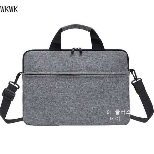 WKWK 얇은 노트북 가방., 13.3인치, 그레이(숄더 스트랩 장착)