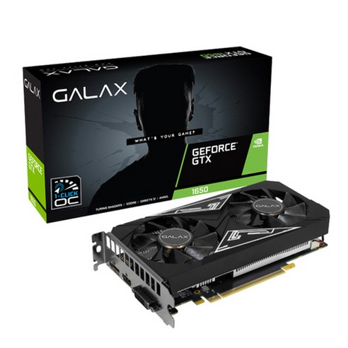 GALAX 지포스 GTX 1650 BLACK EX PLUS OC D6 4GB 그래픽카드